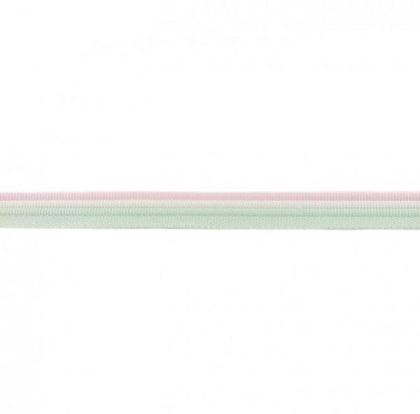 Paspelband - dreifarbig - mint/hellmint/rosa - 18 mm